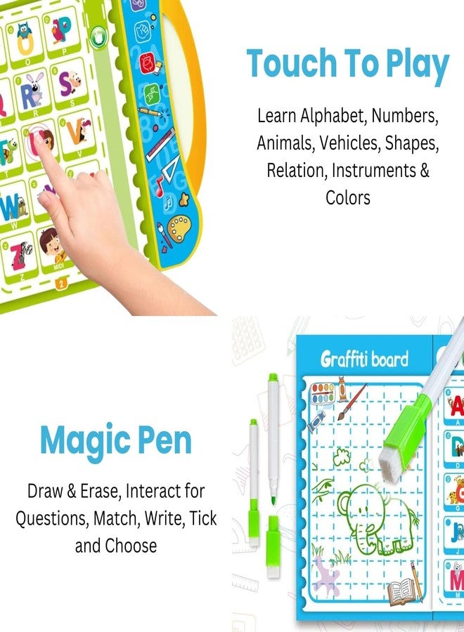 BeFunky Intelligence Book English Letters & Words Learning Sound Book, Fun Educational Toys. Activities with Numbers, Shapes, Animals Phonetic Learning Book for Toddlers - Image 5